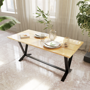 Vingo 4 Seater Dining Table in Solid Wood for Home & Restaurant by HomeTriQ.
