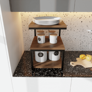 Griddle Kitchen Stand in Walnut Color
