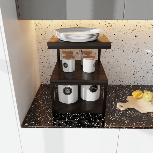 Griddle Kitchen Stand in Brown Color