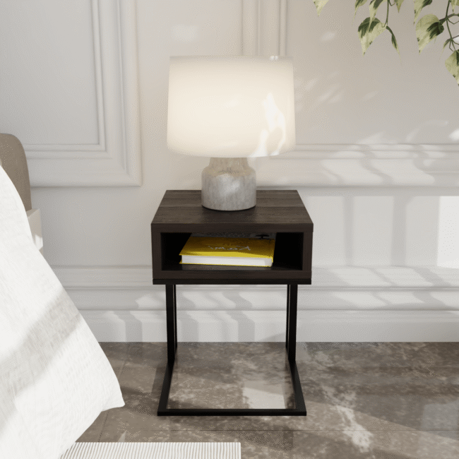 Planko Side Table in Brown Color