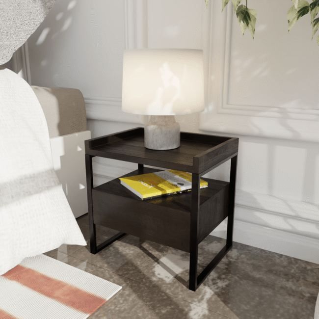 Steela Side Table in Brown Color - Image 2