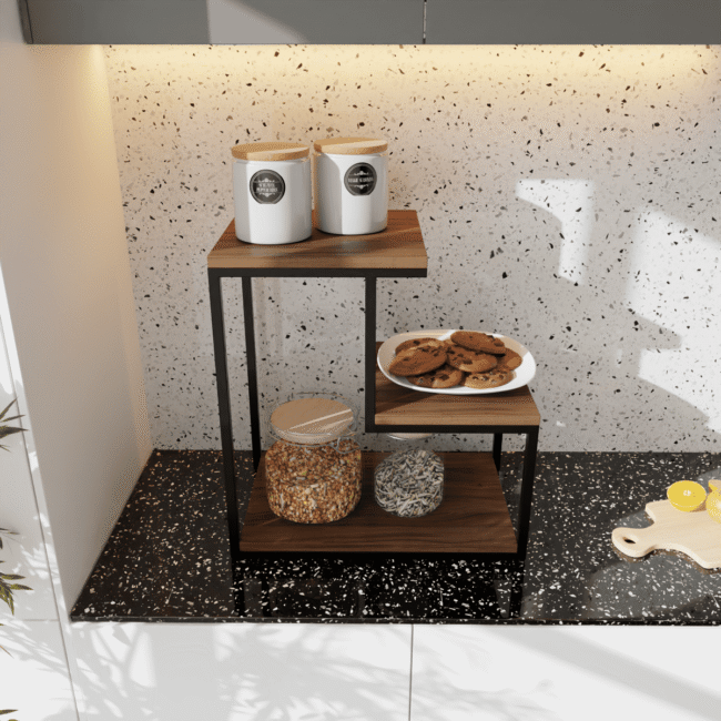 Standeez Kitchen Stand in Walnut Color