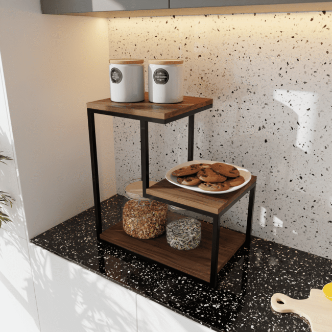 Standeez Kitchen Stand in Walnut Color - Image 2