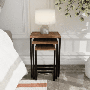 Nuttix Side Table in Beige Color