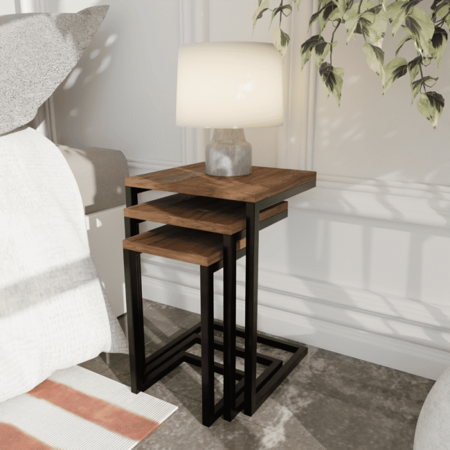 Nuttix Side Table in Beige Color - Image 2