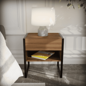 Barksy Side Table in Beige Color