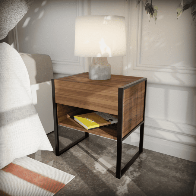 Barksy Side Table in Beige Color - Image 2