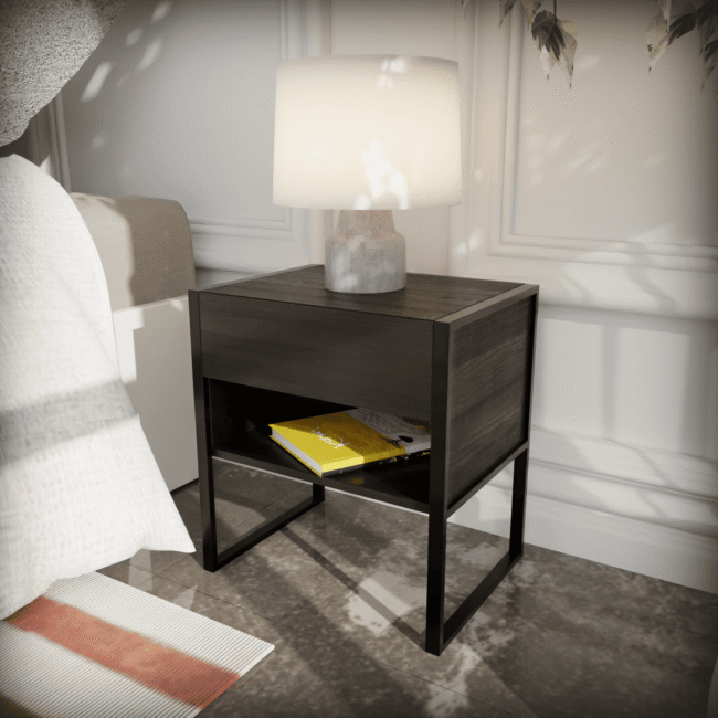 Barksy Side Table in Brown Color - Image 2