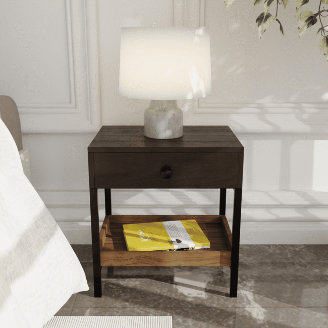 Knobo Side Table in Brown Color