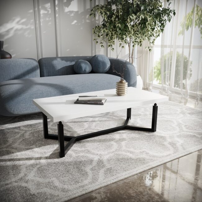 Drio Coffee Table in White Color - Image 2