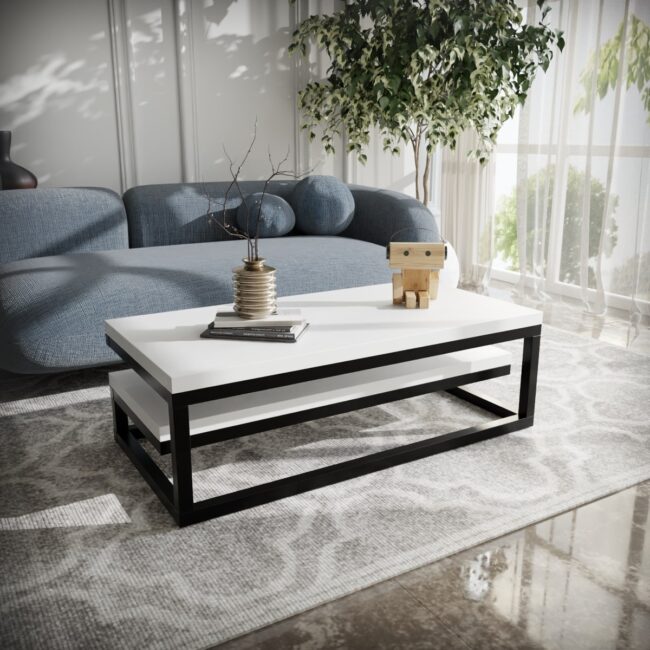 Kent Coffee Table in White Color - Image 2