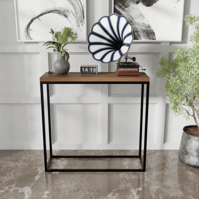 Zubro Console Table in Beige Color