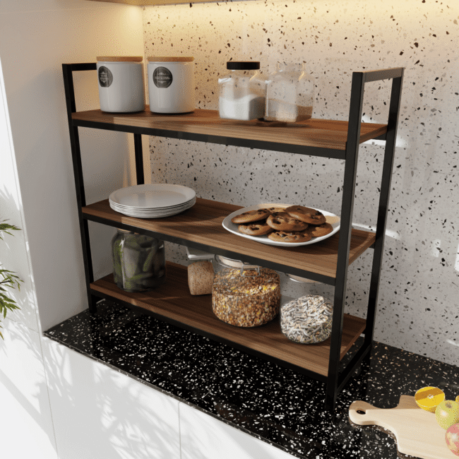Tucksy Kitchen Stand in Walnut Color - Image 2