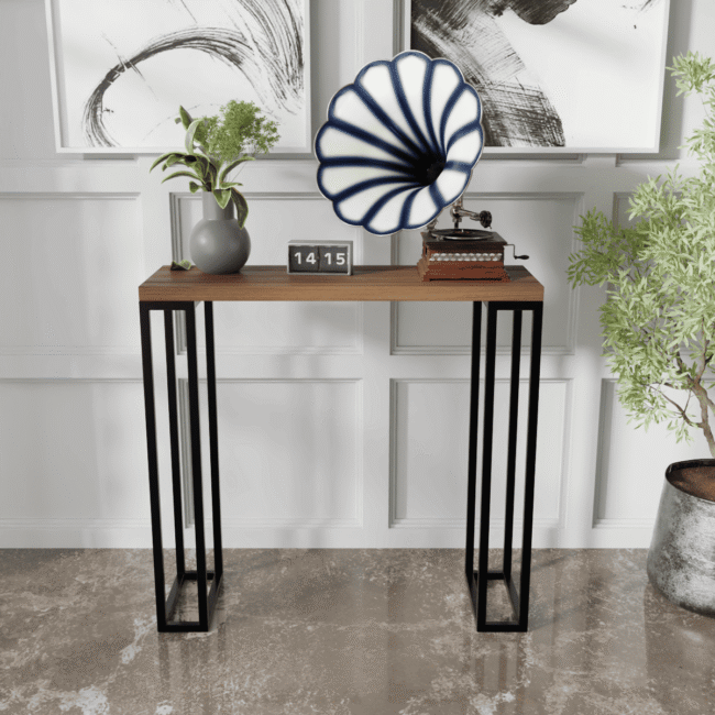 Konzo Console Table in Beige Color