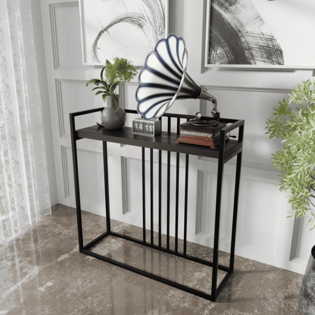 Fablex Console Table in Brown Color - Image 2