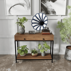 Tavona Console Table in Beige Color