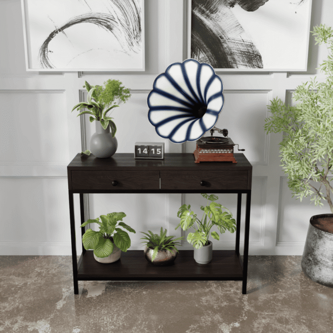 Tavona Console Table in Brown Color