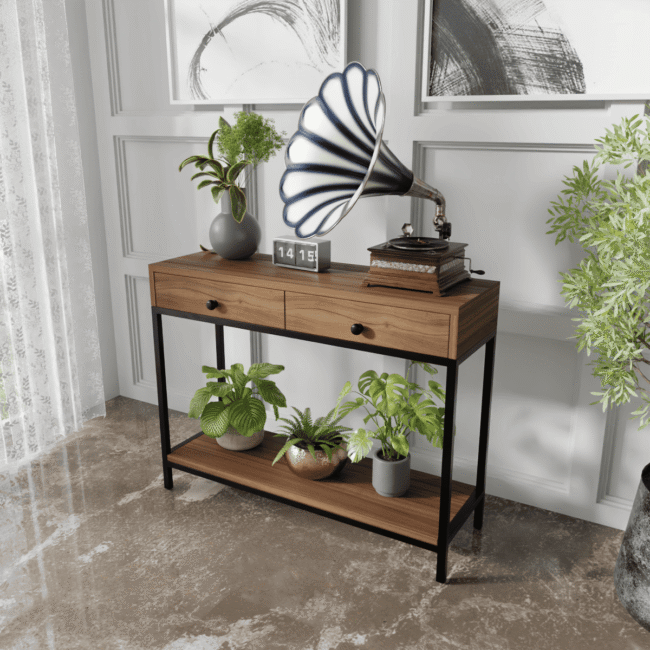 Tavona Console Table in Beige Color - Image 2