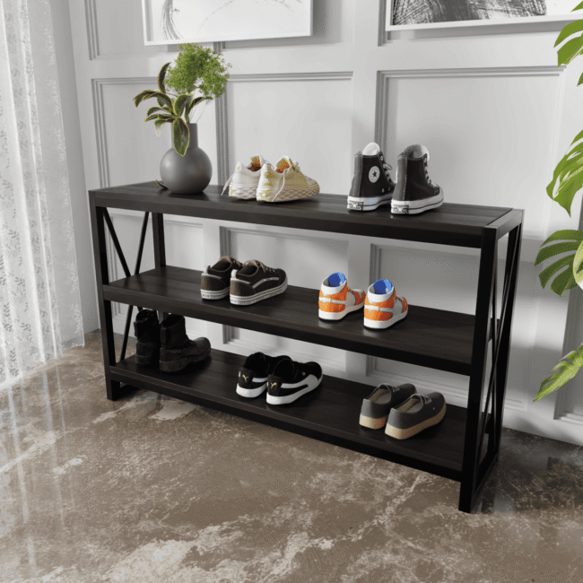 Snaxo Shoe Rack in Brown Color - Image 2