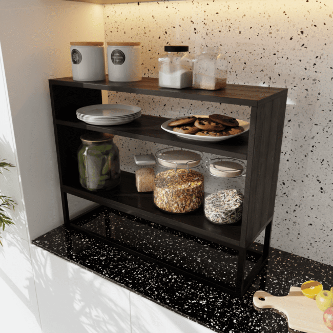 Cabbee Kitchen Stand in Brown Color - Image 2