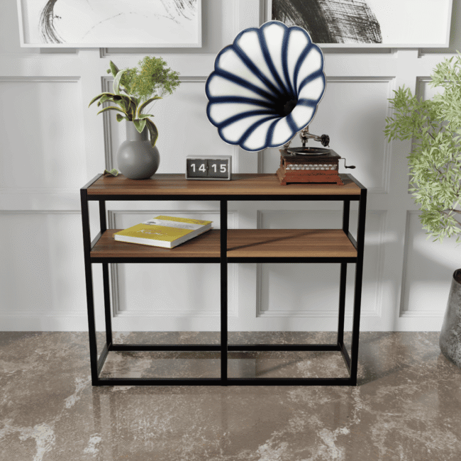 Blocsy Console Table in Beige Color