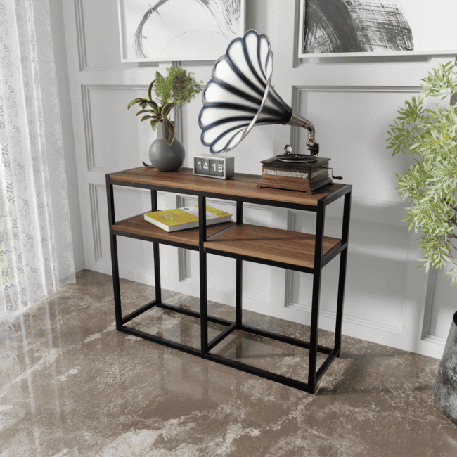 Blocsy Console Table in Beige Color - Image 2