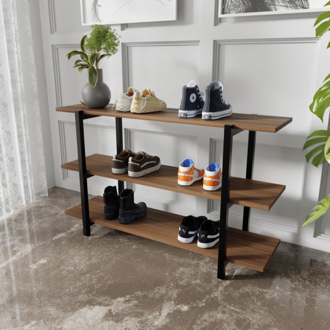 Metwood Shoe Rack in Walnut Color - Image 2
