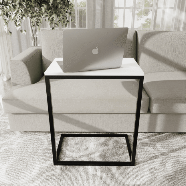 Grainy Working Table in White Color
